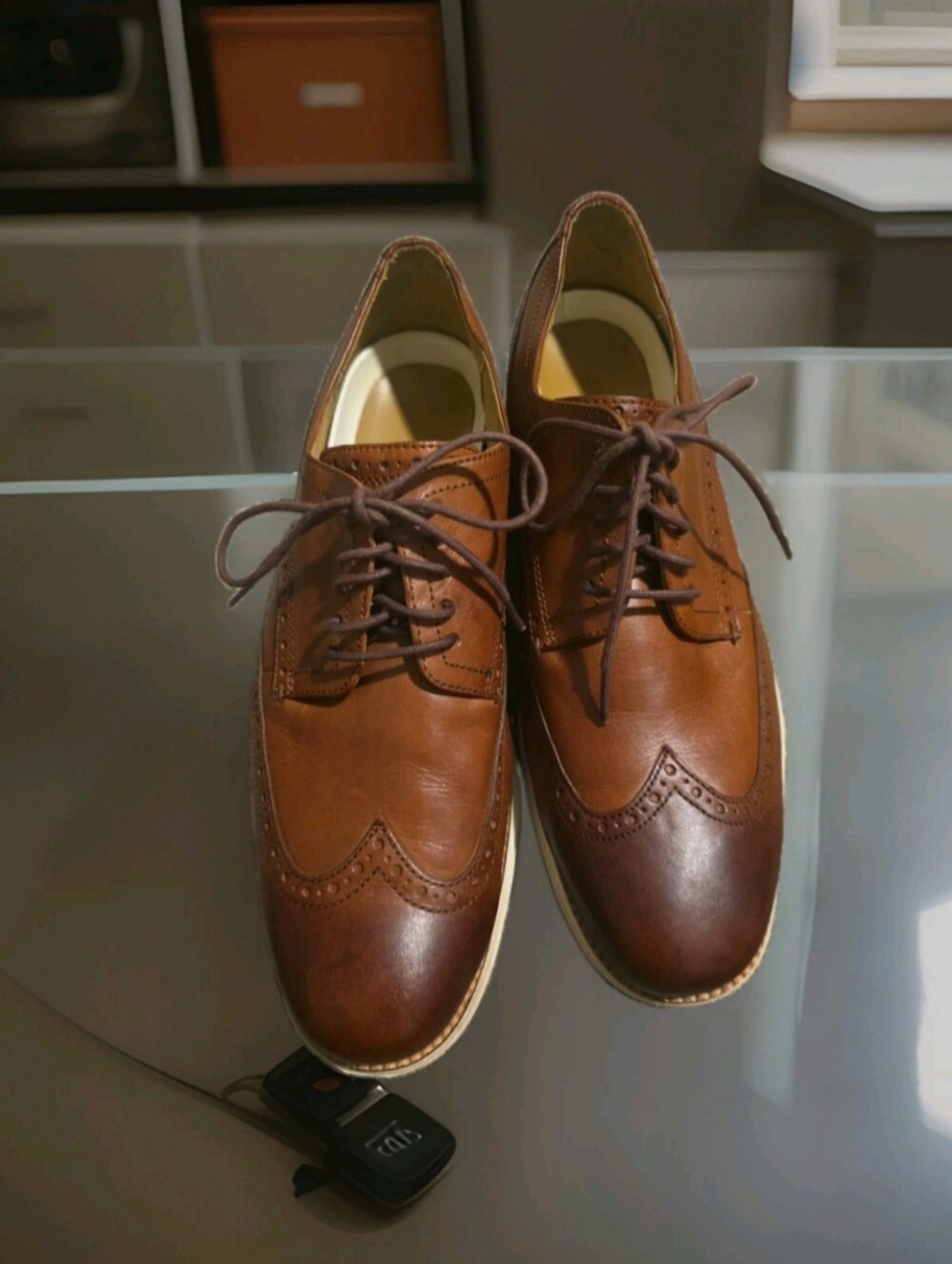 Pre-loved  Cole Haan Original Grand cognac brown  leather Oxfords Sz 10M